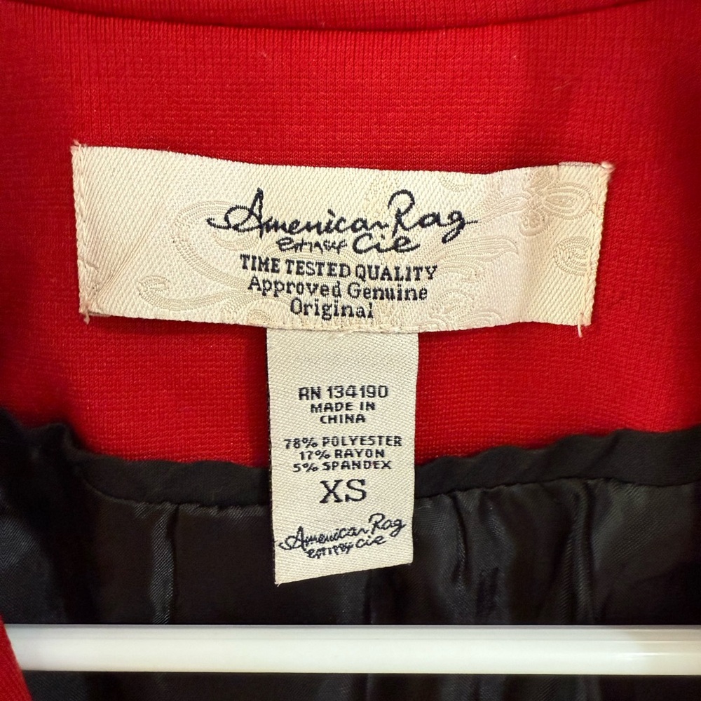American Rag Red Blazer Classic Suit Jacket - Picture 3 of 5